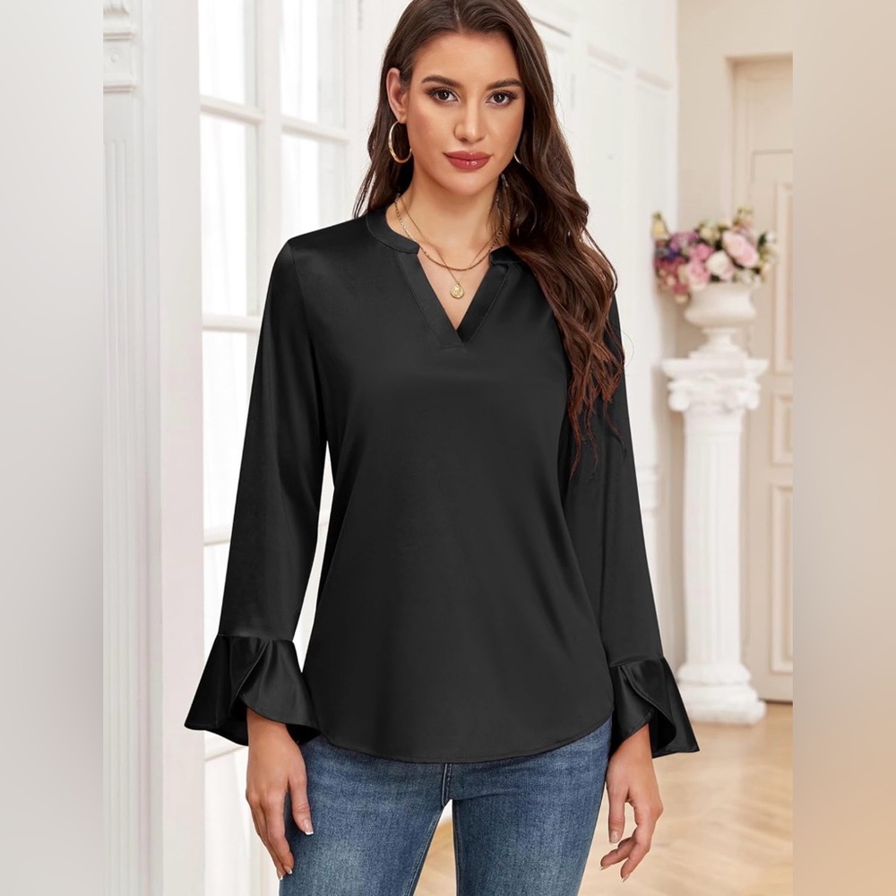 Elegant Black Women's Top